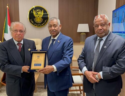 زيارة الخبراء العرب  لسعادة السيد فريق اول ركن مهندس/ عماد الدين عدوي سفير جمهورية السودان بجمهورية مصر العربية